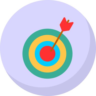 Hedef simgenin vektör illüstrasyonu 