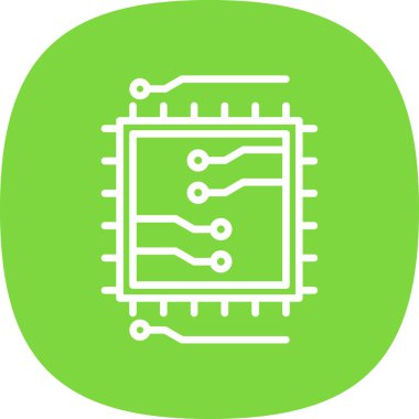 çip simgesi, vektör illüstrasyonu basit tasarım