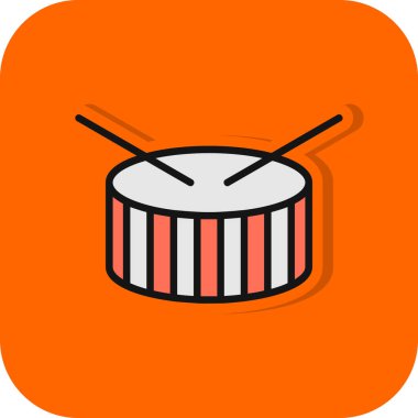 Vektör illüstrasyonu, Davul simgesi.