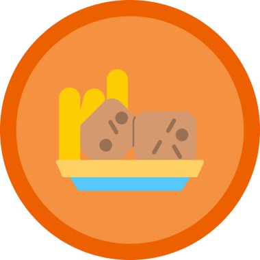 ekmek ikonu vektör illüstrasyonu