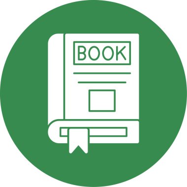 Kitap satırı simgesi, vektör çizim 