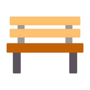 Sandalye Düz Vektör Simgesi