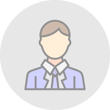 Benzersiz erkek öğretmen vektör çizgisi simgesi