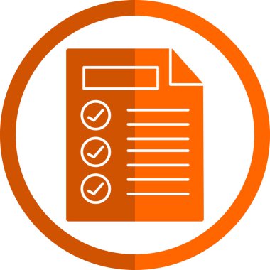 Kontrol listesi simgesinin vektör illüstrasyonu 