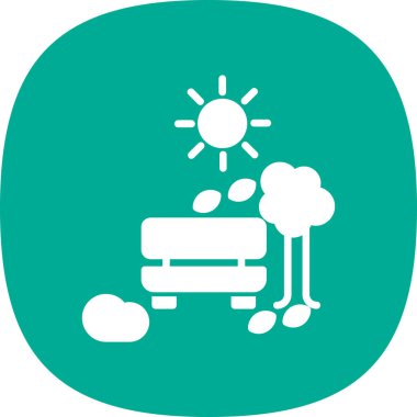 Bir ağaç simgesinin vektör illüstrasyonu