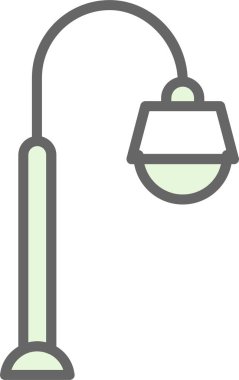 Sokak lambası simgesinin vektör illüstrasyonu 