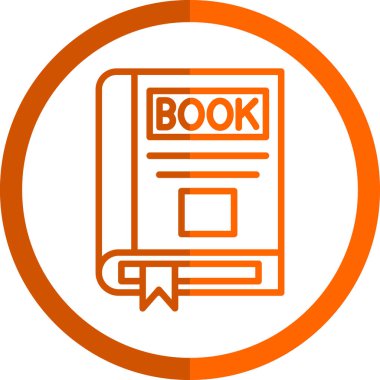 Kitap satırı simgesi, vektör çizim 