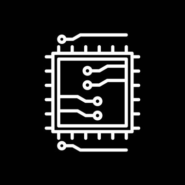 çip simgesi, vektör illüstrasyonu basit tasarım