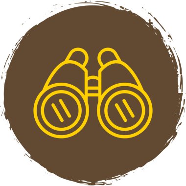 Dürbün simgesi, vektör illüstrasyonu basit tasarım