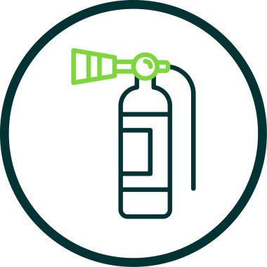 Yangın söndürme simgesi, vektör illüstrasyonu 