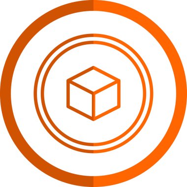 Küp simgesi, vektör illüstrasyon tasarımı