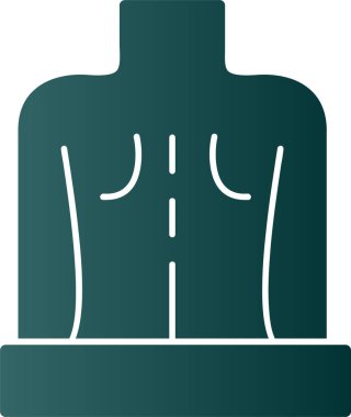 Yeşil gömlekli kadın manken. vektör illüstrasyonu