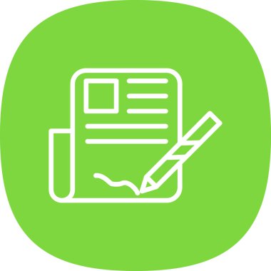 Sözleşme ve kalem ağı simgesi, vektör illüstrasyonu