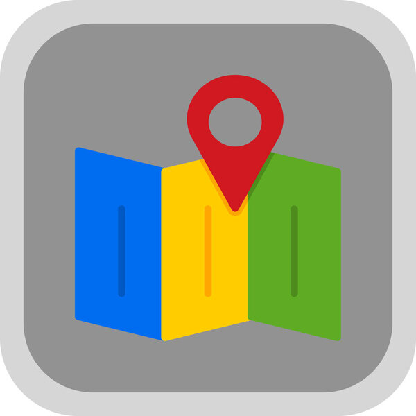 значок местоположения на карте в плоском стиле