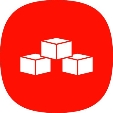 Bloklar düz simge, vektör, illüstrasyon