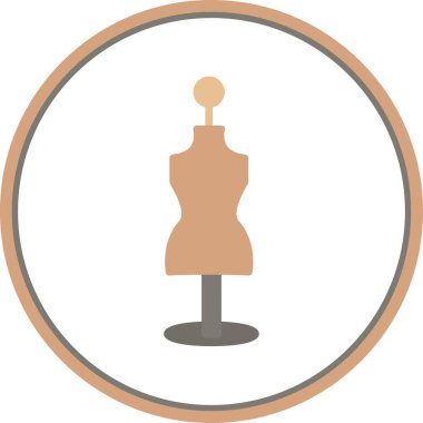 Manken düz vektör simgesi