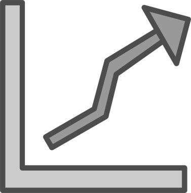 Diyagram vektör renk çizgisi simgesi 