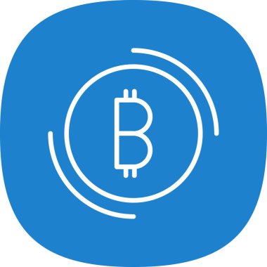 bitcoin. Web simgesi basit illüstrasyon 