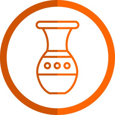 Güzel vazo simgesinin vektör illüstrasyonu             