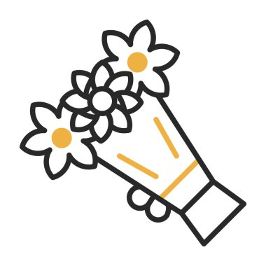 Buket. Web simgesi basit illüstrasyon               