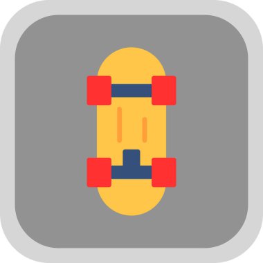 Kaykay web simgesi basit illüstrasyon