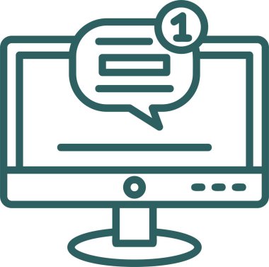 Sohbet simgesi, vektör çizimi