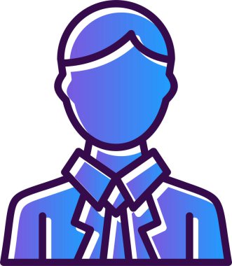 Benzersiz erkek öğretmen vektör çizgisi simgesi