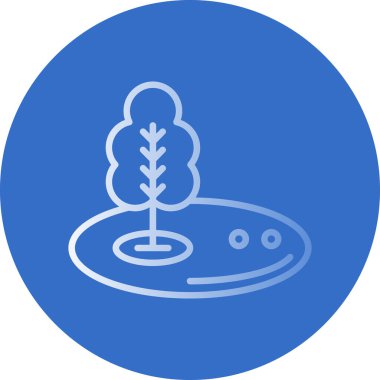 Golf simgesi, vektör illüstrasyonu