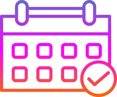 Takvim simgesi, vektör illüstrasyonu basit tasarım