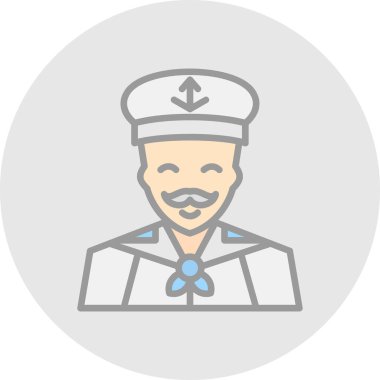 Denizci. Web simgesi basit illüstrasyon