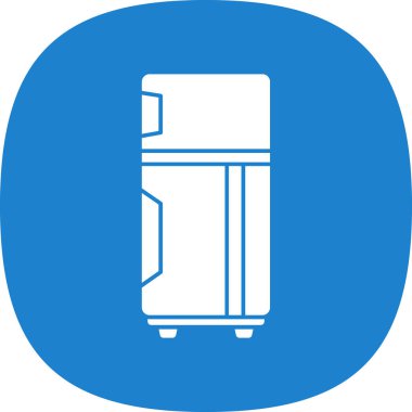 buzdolabı simgesi, vektör illüstrasyonu basit tasarım