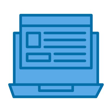 Web sitesi vektör düz simgesi 