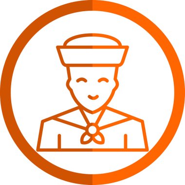 Denizci. Web simgesi basit illüstrasyon