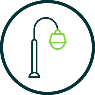 Sokak lambası simgesinin vektör illüstrasyonu 