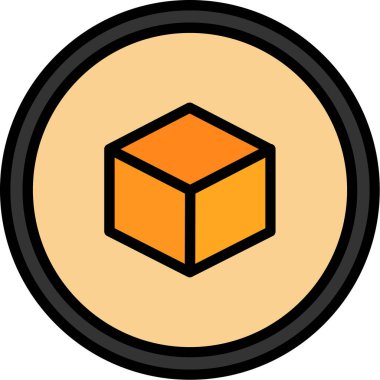 Küp simgesi, vektör illüstrasyon tasarımı