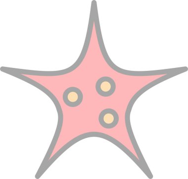 denizyıldızı. Web simgesi basit illüstrasyon