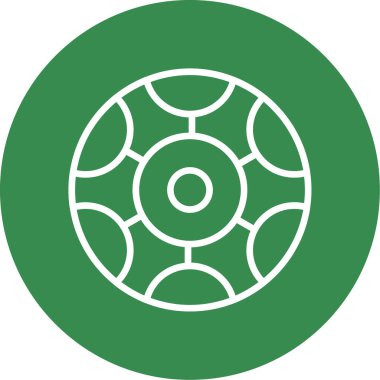 futbol topu düz simgesi, vektör illüstrasyonu