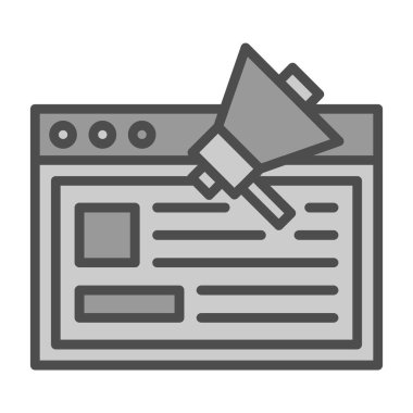 reklam simgesi modern vektör illüstrasyonu 