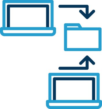 Veri paylaşım simgesi, vektör illüstrasyonu