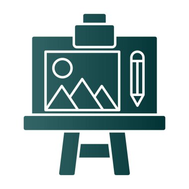 fotoğraf stüdyosu vektör simgesi, düzenlenebilir düz tasarım.