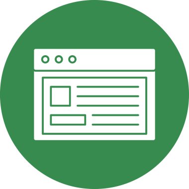 Web sayfası. Web simgesi basit illüstrasyon