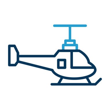 Helikopter. Web simgesi basit illüstrasyon