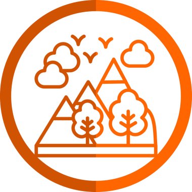 Bir ağaç simgesinin vektör illüstrasyonu