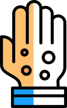 Eldiven temizleme eldiven simgesi dosya ana hatları biçiminde