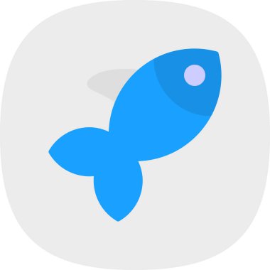 Balık Düz Vektörü Simgesi