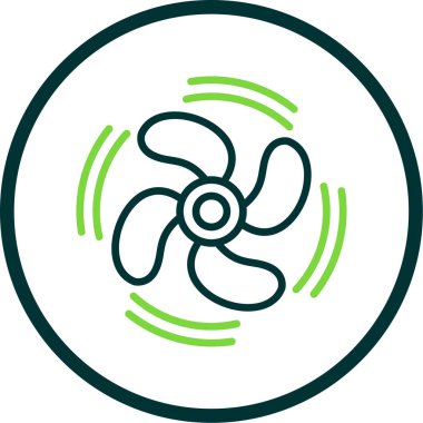 Pervane düz simgesi, vektör çizim