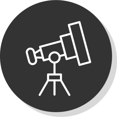 Teleskop. Web simgesi basit illüstrasyon