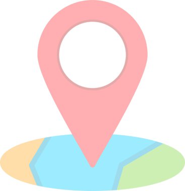 harita işaretleyici simgesi, vektör illüstrasyonu basit tasarım