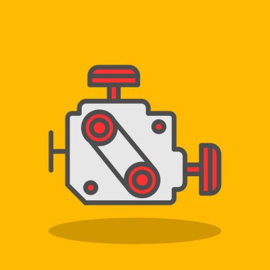 Modern oto tamir simgesinin vektör illüstrasyonu