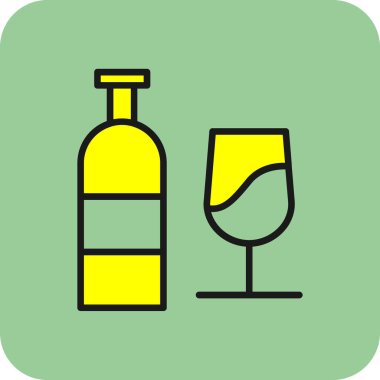 Şarap şişesi simgesi, taslak biçimi